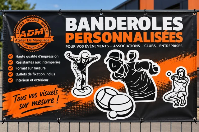 Banderole personnalisée Atelier de Marquage